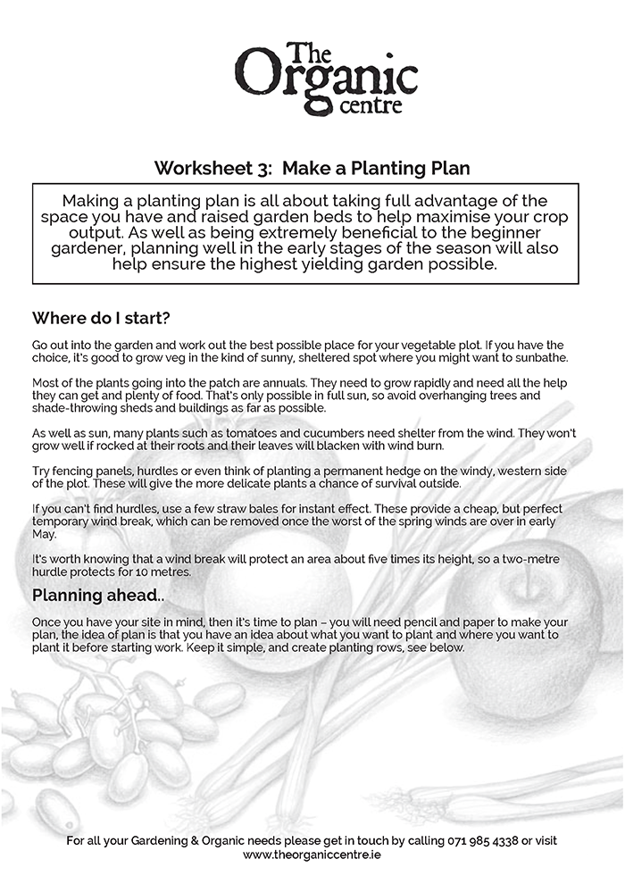 Worksheet 3: Make a Planting Plan