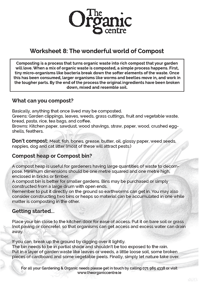 Worksheet 8: The wonderful world of Compost